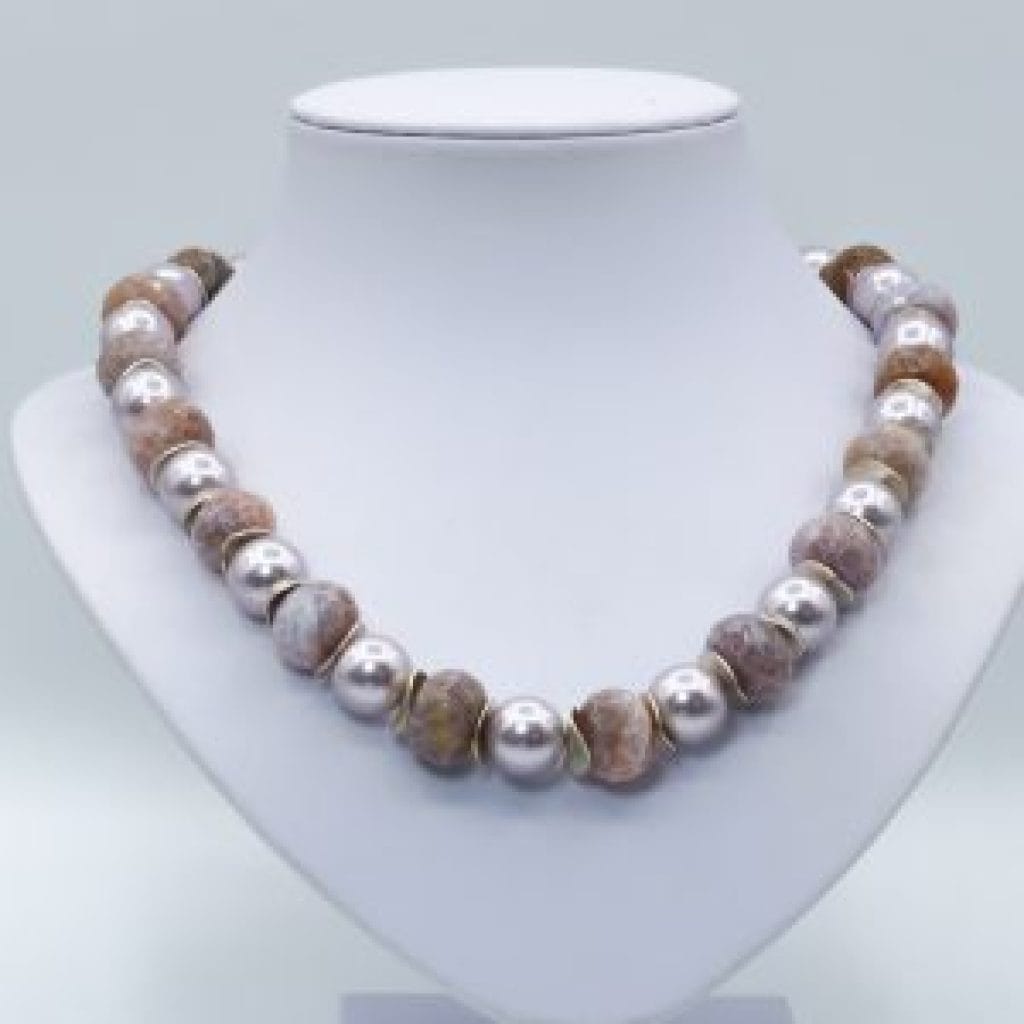 purple agate necklace