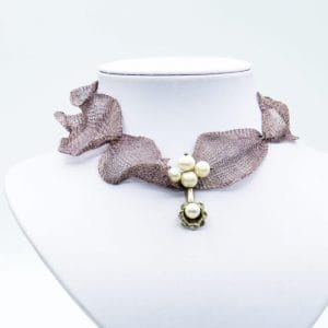 titanium band pearl necklace