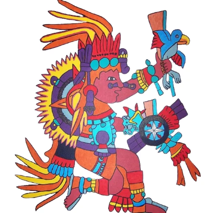 South American painting depicting a king with septum nose jewelry (a nose bone) South American painting depicting a king with septum nose jewelry (a nose bone)