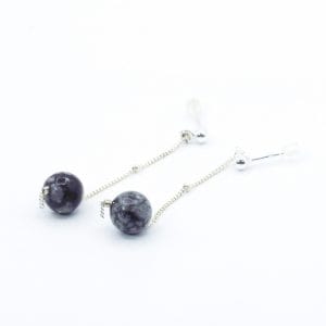 long obsidian earrings
