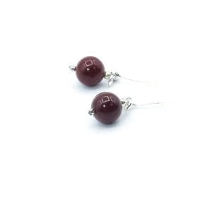 red mooakiet stud earrings