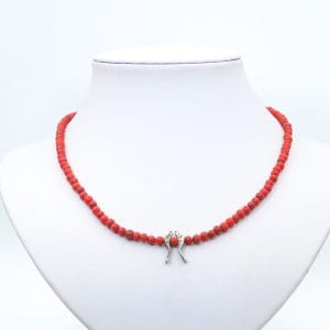 small coral necklace