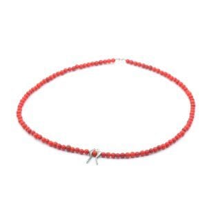 small coral necklace