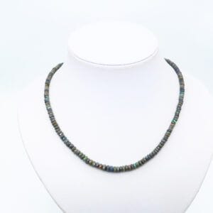 black precious opal necklace