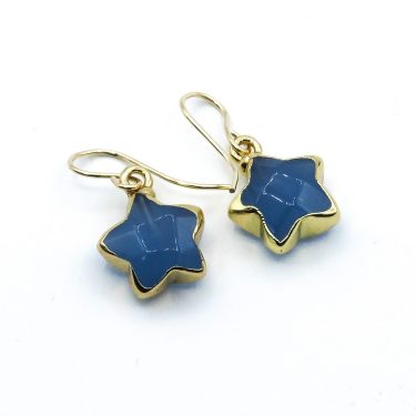 blue star lapis lazuli earrings