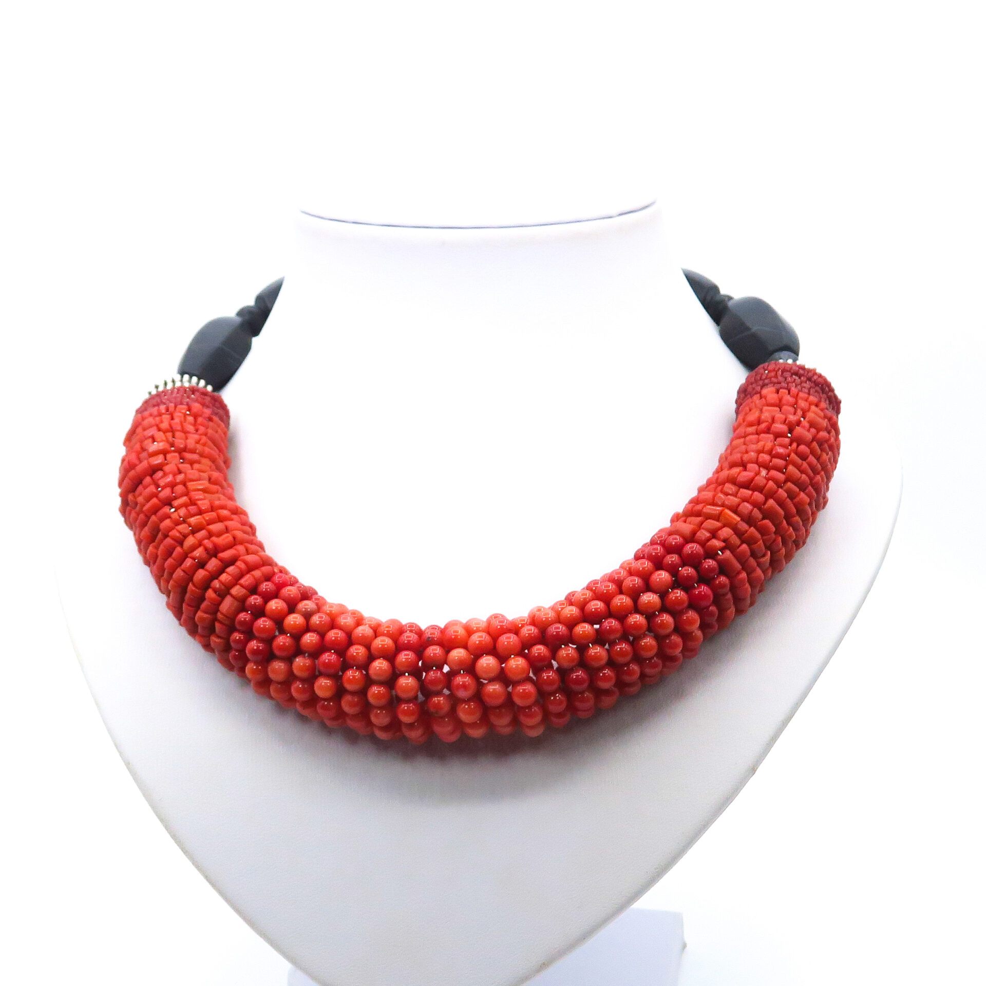 coral statement necklace