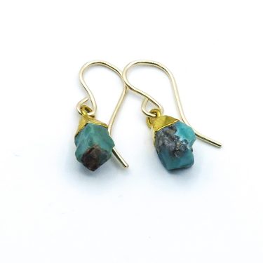 gold turquoise earrings