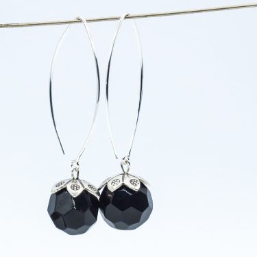 long black onyx earrings
