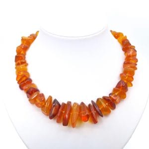 orange statement necklace