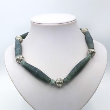 green statement necklace