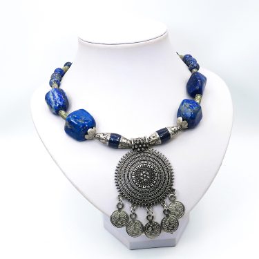 lapis statement necklace