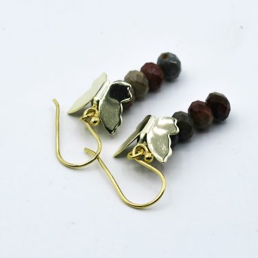 brown red agate earrings