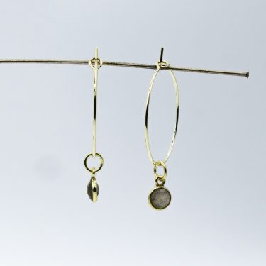 gold labradorite earrings