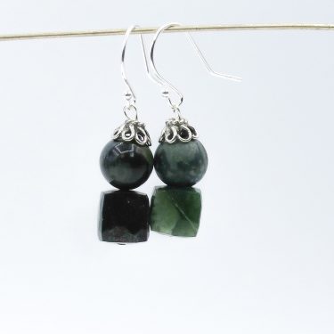 green gem earrings