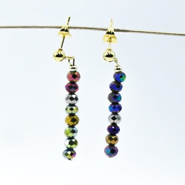multicolored hematite earrings