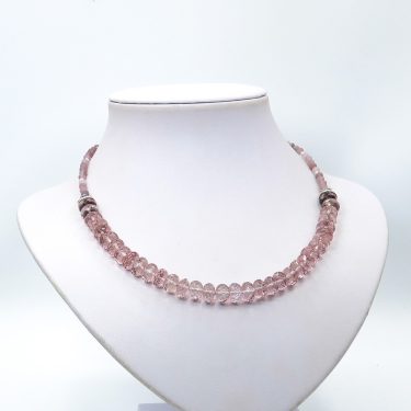 pink rose quartz necklace