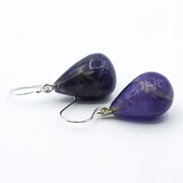 silver amethyst earrings