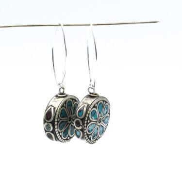turquoise statement earrings