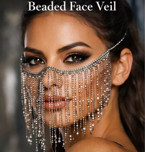 BEADED FACE VEIL