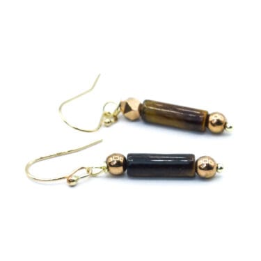 gold tiger eye earrings