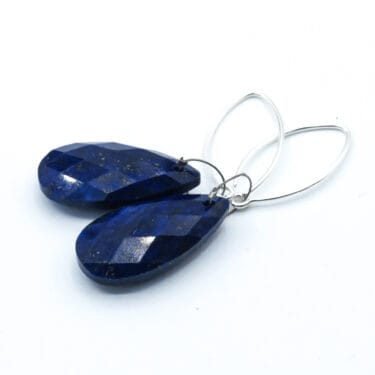 lapis statement earrings