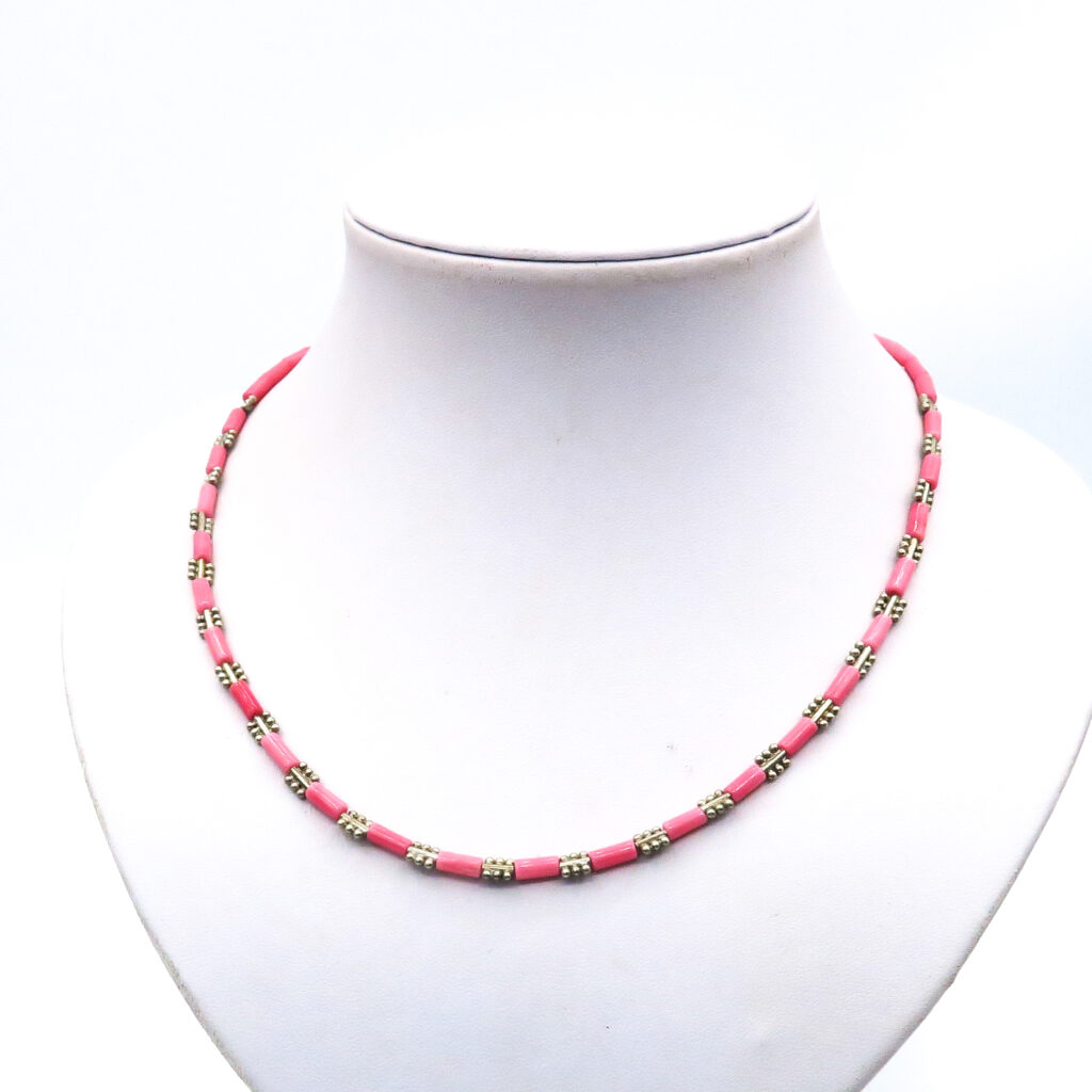 pink coral necklace