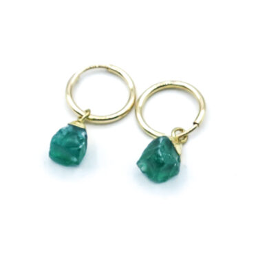 gold green onyx earrings