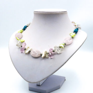 multicolored gem necklace